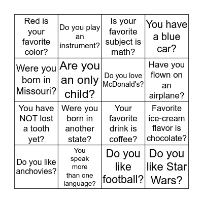 Bingo Card