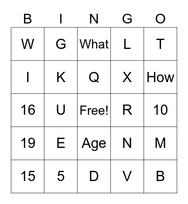 ASL ABCs and 123a Bingo Card