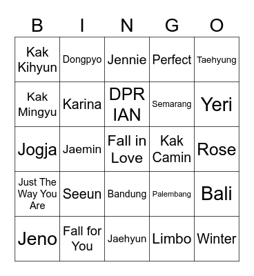 Bingo bareng Shua 🦋 Bingo Card
