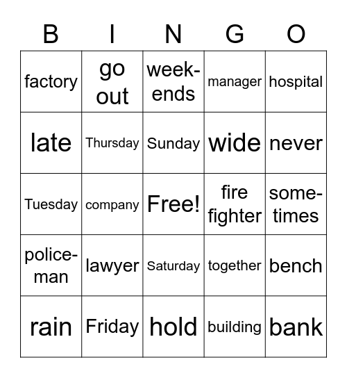 2a Lessons 76-80 Bingo Card