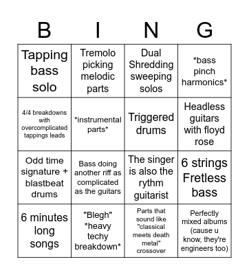 Tech death bingo Card