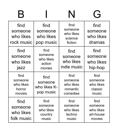 Passion bingo Card