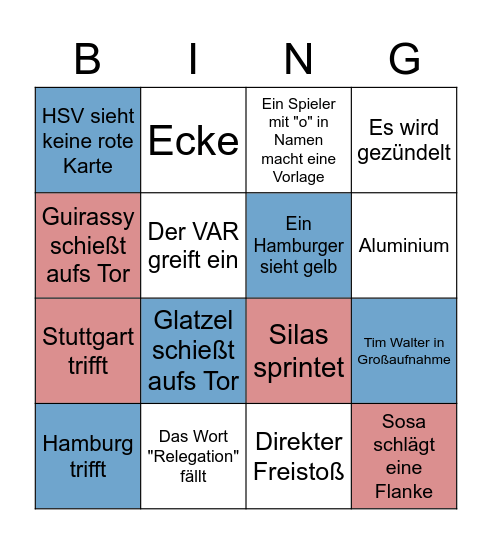 Relegation-Rückspiel 22-23 Bingo Card