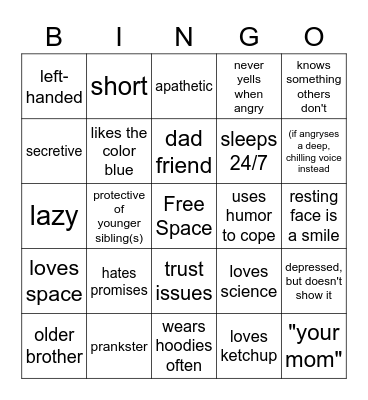 Sans Bingo Card