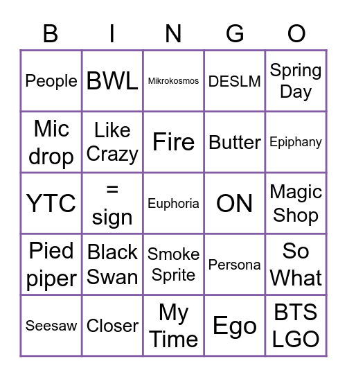 YADI FESTA BINGO - jiminxcherry Bingo Card