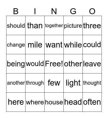 Bingo Card