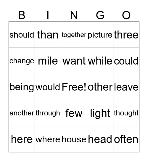 Bingo Card
