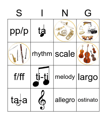 Music Review Bingo Card