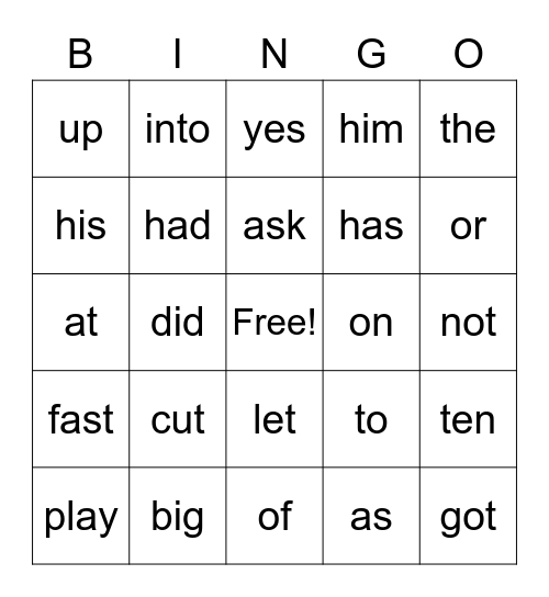 Last Week Bingo! Bingo Card