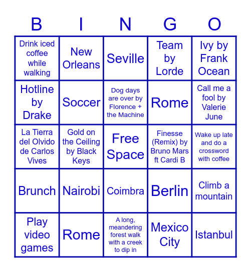 Get to know your Equimundians Bingo Card