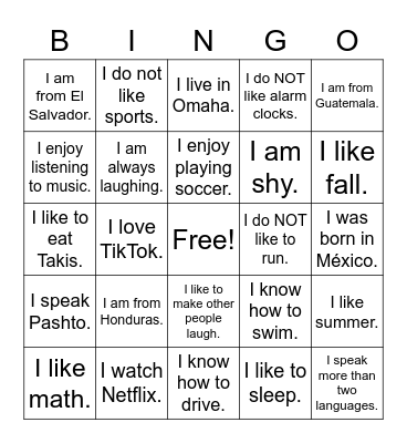 BINGO - First Day NLL BV 2023 Bingo Card