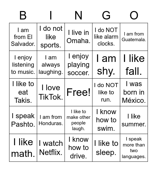 BINGO - First Day NLL BV 2023 Bingo Card