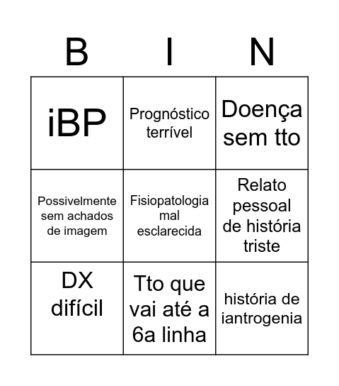 Bingo da Neuro Bingo Card