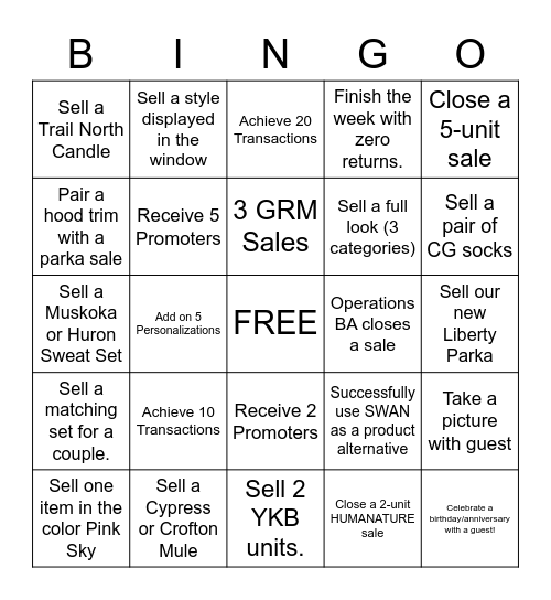 Canada Goose Bingo - PRDL June 23' Bingo Card