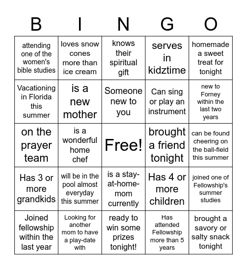 Getting-to-Know-You Bingo Card