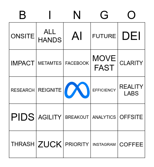 META BINGO Card