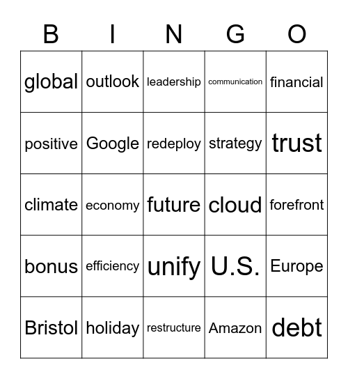 Bingo Card