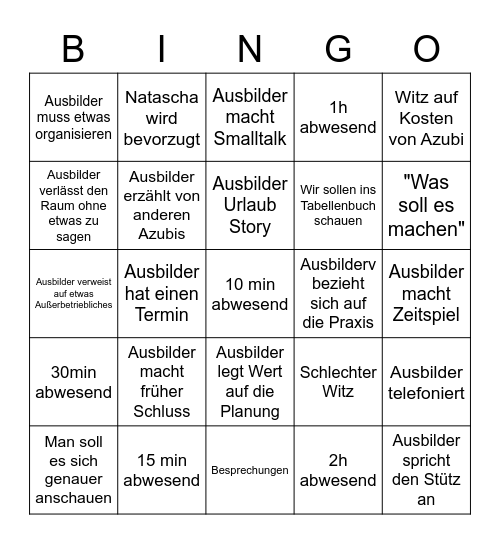 tgaprime Bingo Card