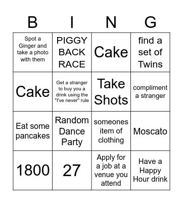 Happy 27th Birthday Tanya Bingo Card