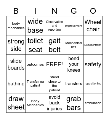 Home Health Aides Bingo Card