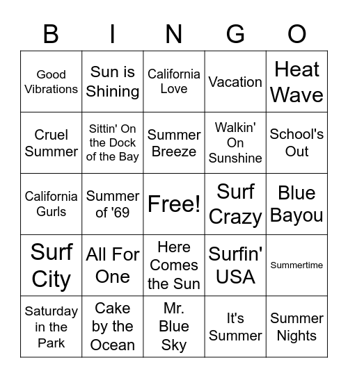 Summer Bingo 🌴☀️ Bingo Card