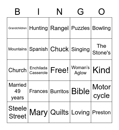 HAPPY 80th BIRTHDAY Bingo Card