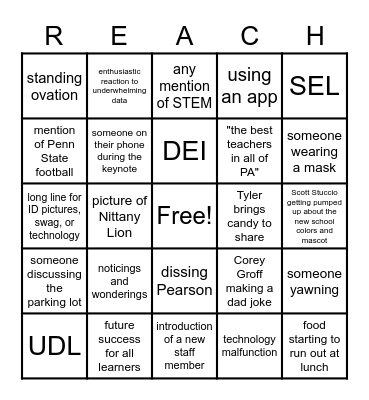 SCs are AWESOME (2023) Bingo Card