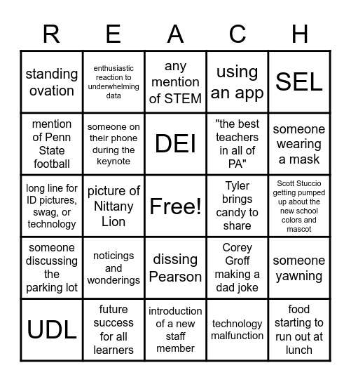 SCs are AWESOME (2023) Bingo Card