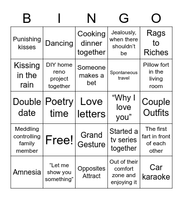 romantic-bingo Card
