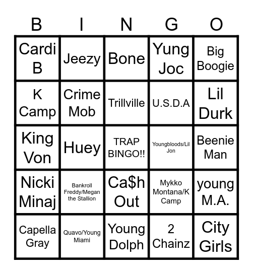 CLUB BANGERS Bingo Card