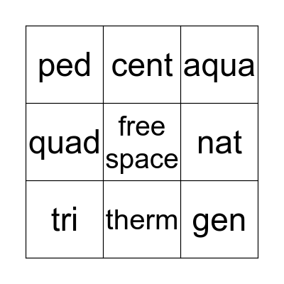 Bingo Card