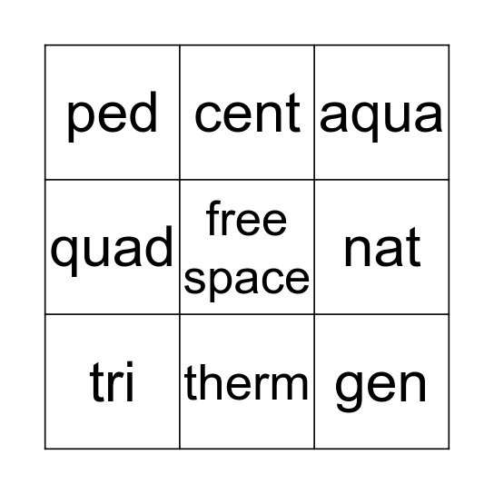 Bingo Card