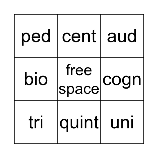 Bingo Card