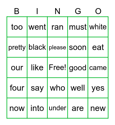 Trimester 3 Sight Words Bingo Card