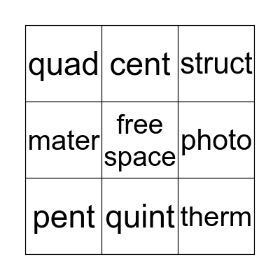 Bingo Card