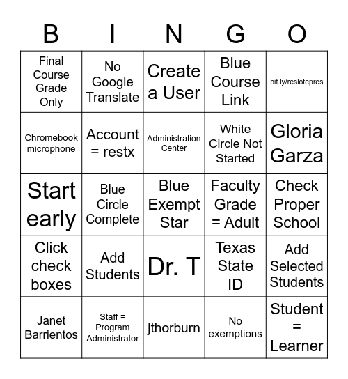 Edmentum for Foreign Language Bingo Card