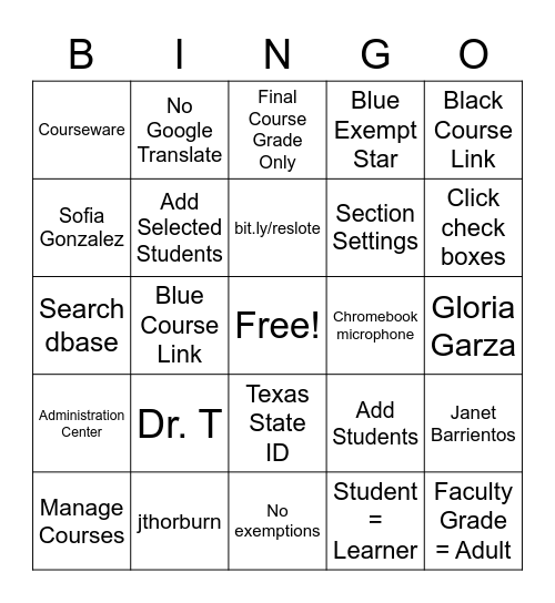 Edmentum for Foreign Language Bingo Card