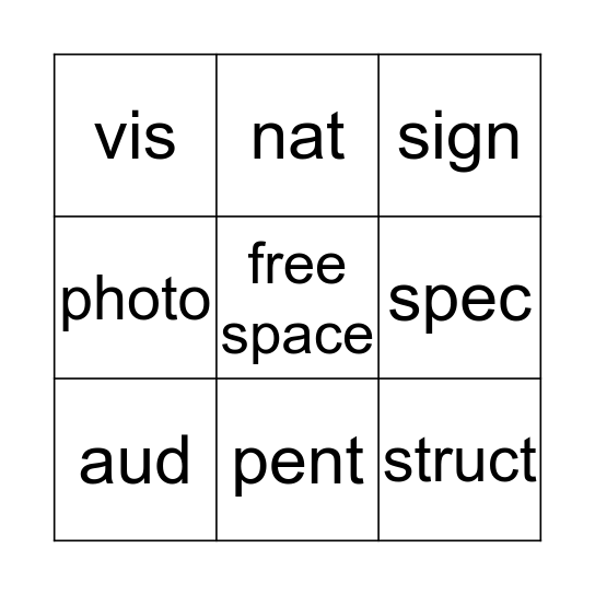 Bingo Card