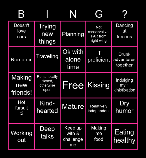 Are you Melon's type? Bingo Card