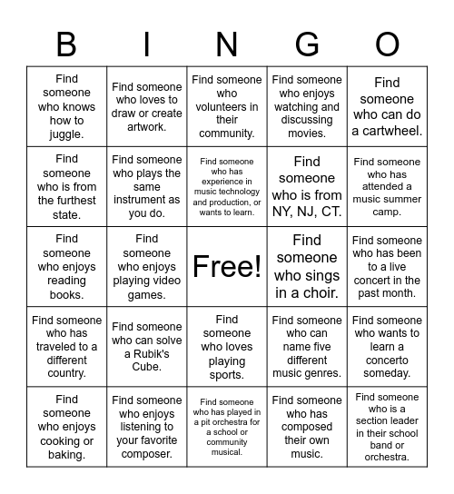 Bingo Card