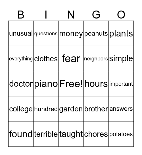 A Flower is a Weed Bingo Card