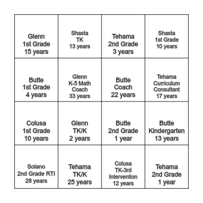 Bingo! Bingo Card