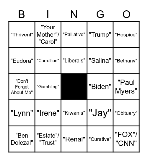 A. John Bingo Card