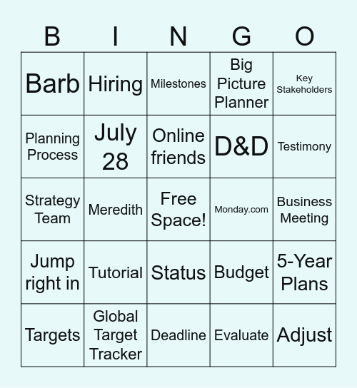 Proverbs 31 Planning Lingo Bingo Card