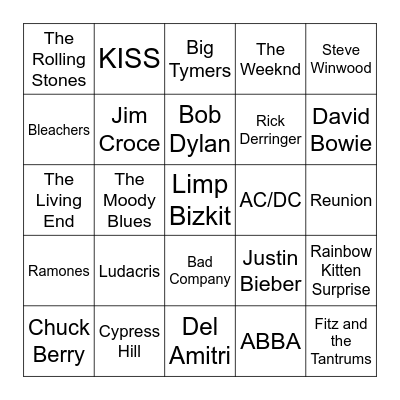 Roll Bingo Card