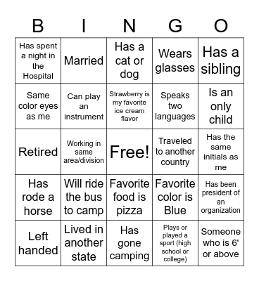 NEW STAFF/RETURNING STAFF Bingo Card