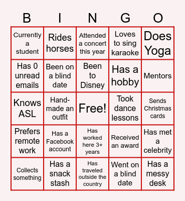 OSE at IUPUI Bingo Card