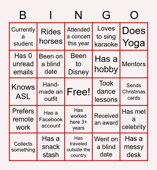 OSE at IUPUI Bingo Card