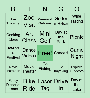 DATE NIGHT BINGO Card