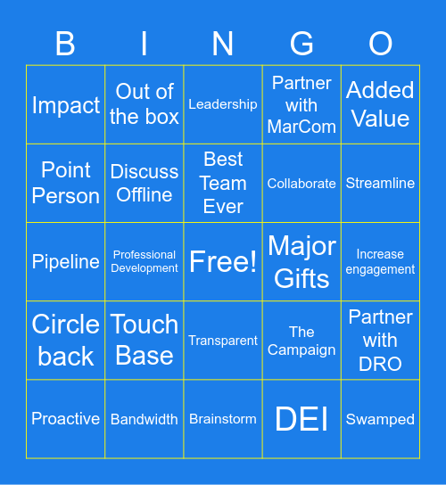 UDEV BINGO Card